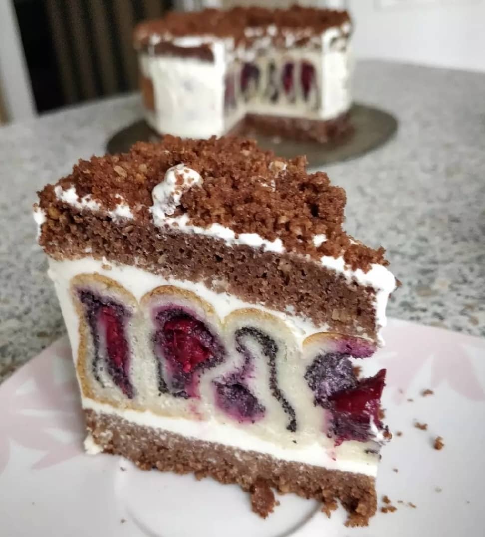 Торт "Вишневий рай" - покроковий рецепт приготування з фото
