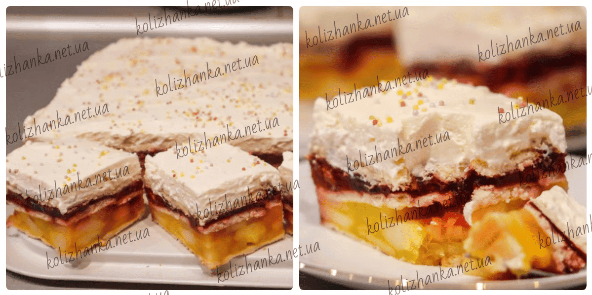 Торт без випічки "Яблучно-вишневий" - покроковий рецепт з фото