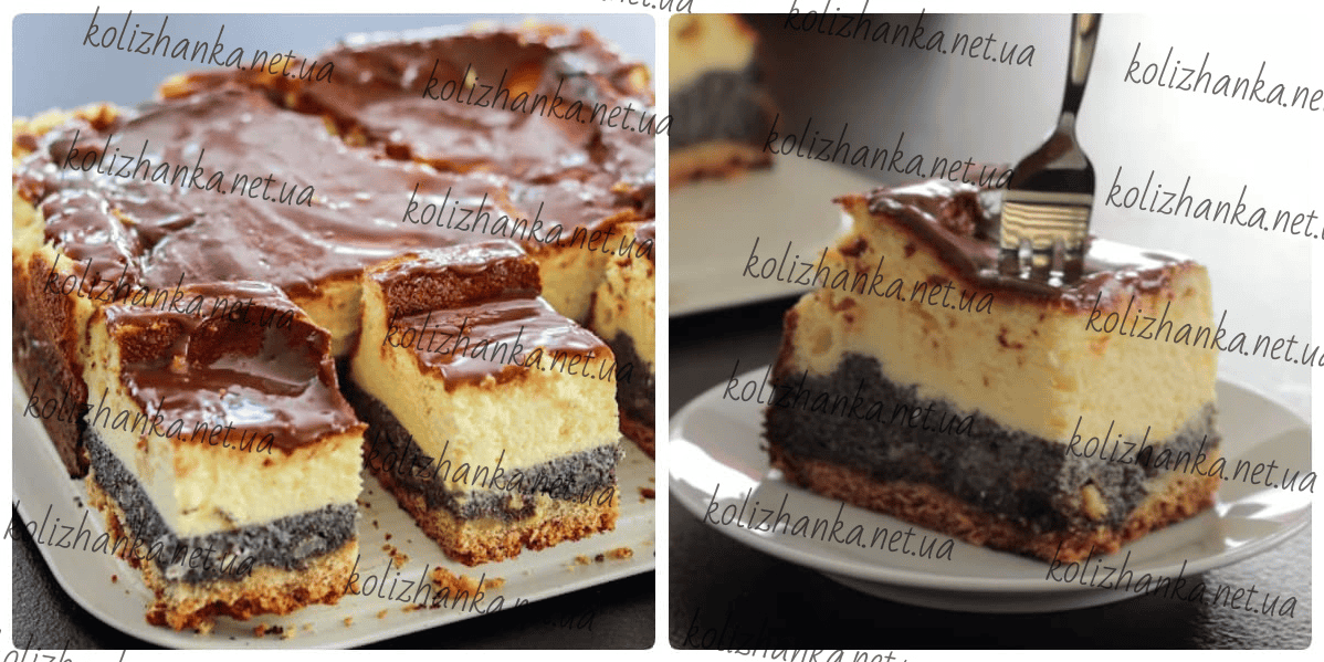 Сирно-маковий торт - покроковий рецепт з фото